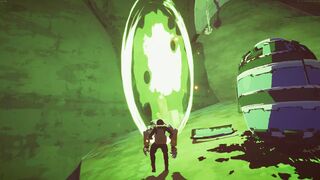 Loader, activating a green portal