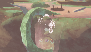 2. Hidden behind a waterfall on the outer edges of the map, looking over the horizon